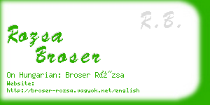 rozsa broser business card